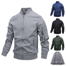 Wholesale new solid color casual fasion high quality autumn spring jacket men